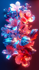 Magical Fantasy Flower Portrait Design with Glowing Light – Elegant and Dreamlike Floral, Artistic Concepts, Wall Art, Digital Art, Greeting Cards, Branding, Social Media, Packaging, Invitations