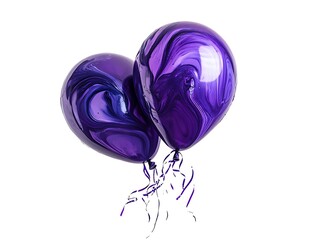 royal purple balloon on white background