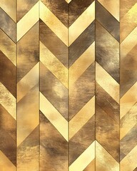 Seamless Gold and Brown Chevron Pattern