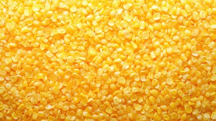 High-Resolution Close-up of Golden Yellow Corn Kernels, Dried Maize Texture Background