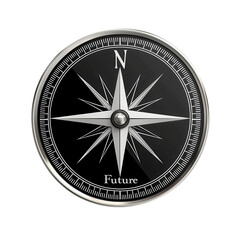Navigating the future compass illustration with transparent background digital art modern design