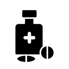 Pill jar icon template