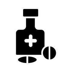 Pill jar icon template