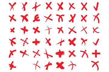 x cross icon set vector
