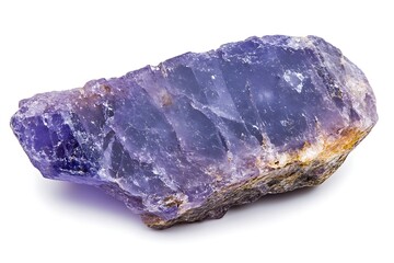 Fototapeta premium stone tanzanite isolated on white