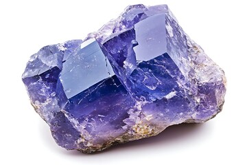 stone tanzanite isolated on white