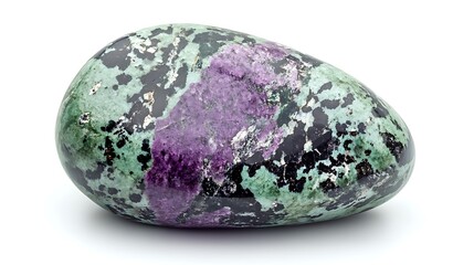 stone zoisite isolated on white
