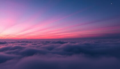 Fototapeta premium ethereal twilight sky glowing with vivid purple and teal streaks