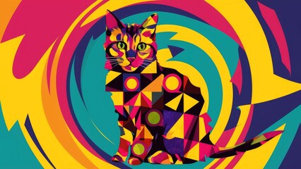 ackground illustration painting abstract landscape mountains