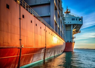 Minimalist Cargo Hold Bulk Carrier Forward Bulkhead - Industrial Maritime Photography
