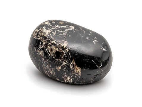 stone magnetite isolated on white