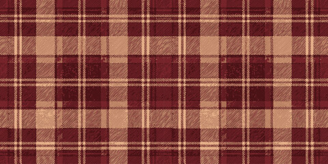 Textured maroon and beige plaid pattern, ideal for cozy autumn designs.