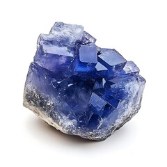Obraz premium crystal tanzanite stone isolated on white