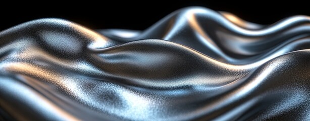 Fototapeta premium Smooth Metallic Fabric with Reflective Texture