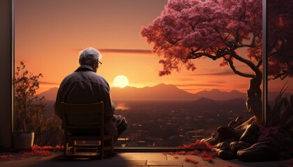 An elderly person facing loneliness and isolation