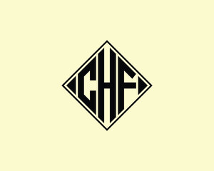 CHF Logo design vector template. CHF