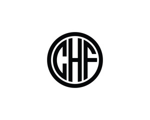 CHF Logo design vector template. CHF