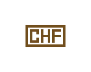 CHF Logo design vector template. CHF