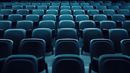 Obraz premium Seats of black tribune on sport stadium. empty outdoor arena. concept of fans. chairs for audience. cultural environment concept. color and symmetry. empty seats. modern stadium
