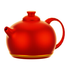 3d rendering teapot icon. Chinese new year icon concept
