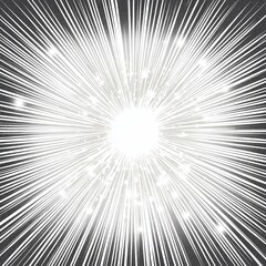 Fototapeta premium Abstract illustration of shining stars isolated on transparent white background. Radiance, glare effect radiating from center. Exploding light beams, sparkles create dynamic burst. Graphic design