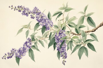 Vitex negundo, commonly known as the Chinese chaste tree, five-leaved chaste tree, or horseshoe vitex 