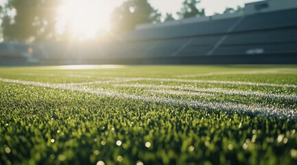 Sunny day at a sports field.