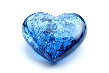 blue heart isolated on white