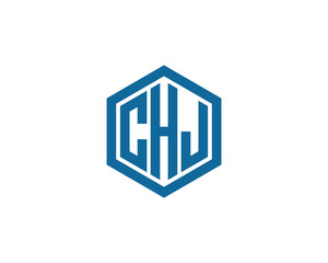 CHJ logo design vector template. CHJ