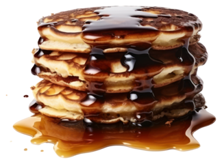 PNG  Pancake stack with burnt food white background chocolate.