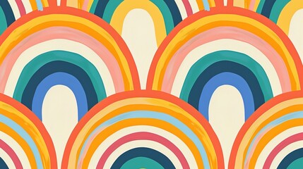 Obraz premium Rainbow dream pattern wallpaper