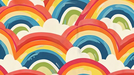 Rainbow dream pattern wallpaper