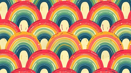 Rainbow dream pattern wallpaper