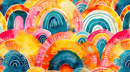 Obraz premium Rainbow dream pattern wallpaper