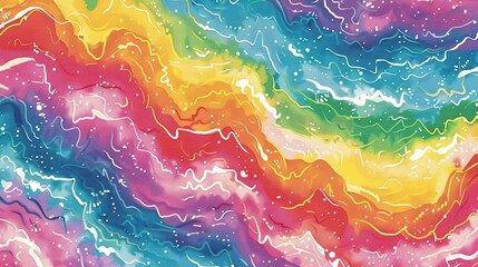 Rainbow dream pattern wallpaper