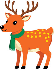 Cute Cartoon Deer Vector illustration