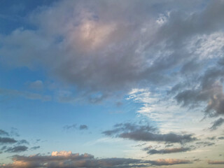 Gorgeous View of Dramatic Sunset Sky and Clouds over England GB