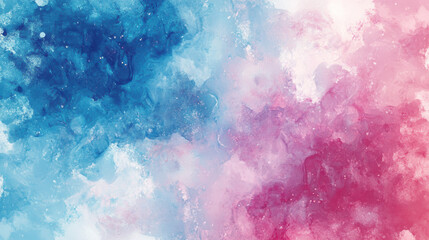 Fototapeta premium A realistic pastel cloudscape with a delicate balance of blue, pink, and white tones, clouds with intricate details and textures, soft sunlight filtering through for a serene glow, cinematic compositi