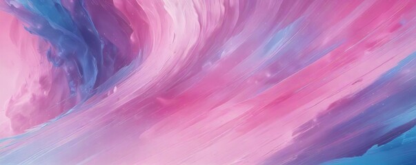 Obraz premium Soft focus abstract background with textured brushstrokes in shades of pink and blue, calming, natural