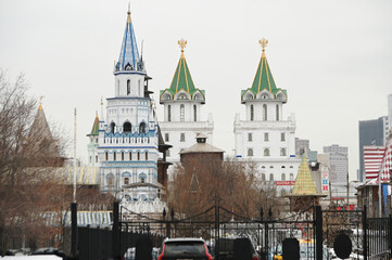 View of the beautiful architecture of Izmailovsky Market is a major market where most tourists go...