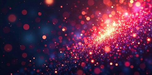 Fototapeta premium Dazzling glittery explosion with confetti and sparkles, glamorous, shiny, confetti