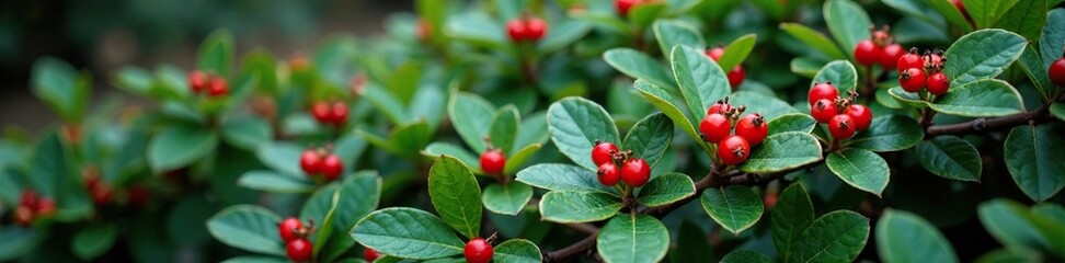 Low-growing shrub with silvery-green leaves and red berries, native plants, acidic soils, pacific northwest