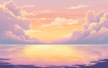 sunset over the sea