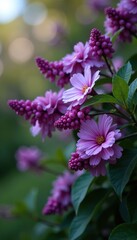 Blooming purple flowers on a shrub-like plant, Garden flowers, Purple blooms, Spring bloomers