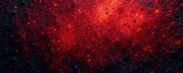Fototapeta premium Dark red, grainy, textured background with glowing embers, warm glow, rust