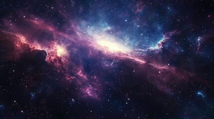 Naklejka premium Space nebula and galaxy