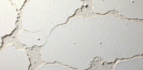 Unfinished plastered wall with cracks and unevenness, lumpy plaster, blemishes, imperfections