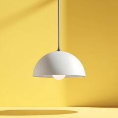A white light fixture from a pole
