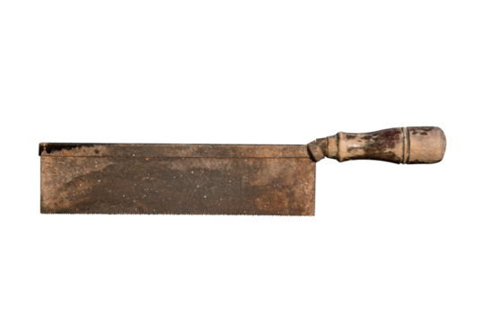 Handle knife saw with no background
