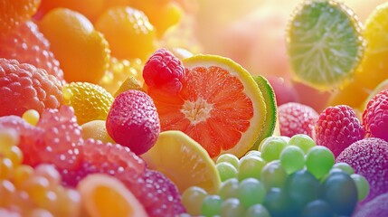 Vibrant Fruits: A Colorful Still Life of Freshness